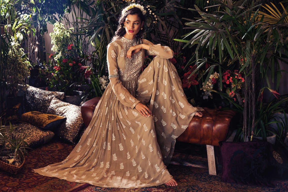 Block printed outfit by Bhumika Sharma