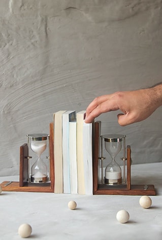 hourglass bookends