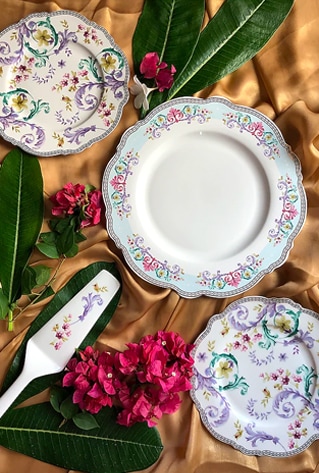 floral plates