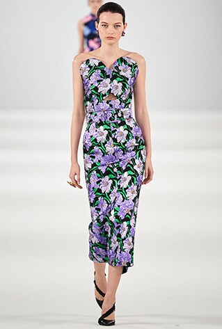 floral dress from carolina herrera