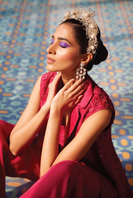 Embroidered Jacket Set