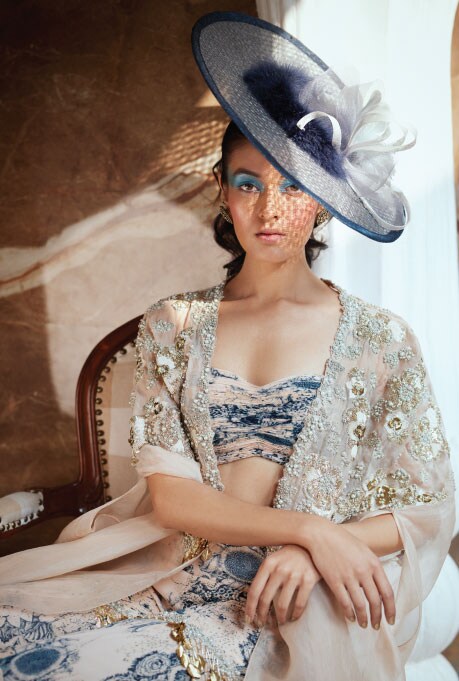 Embroidered Cape Set