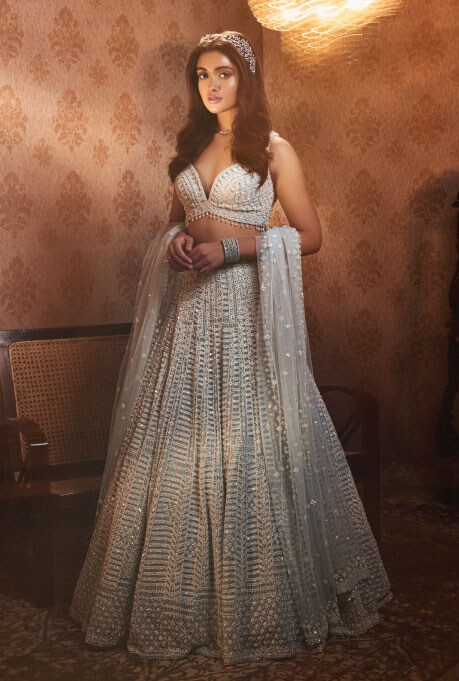 White Lehenga