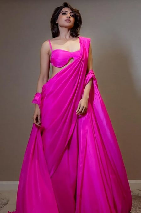 Samantha Ruth Prabhu in Pink Saree