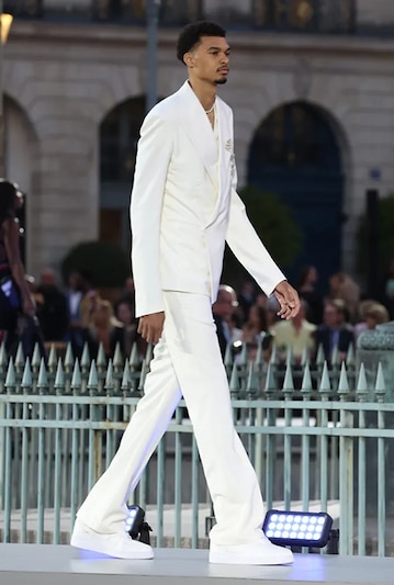 Victor Wembanyama at Vogue Fashion Week 2024 in Paris
