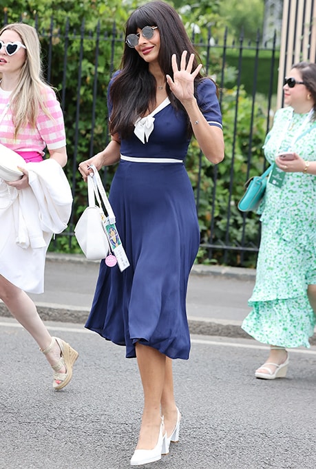 Jameela Jamil in Ralph Lauren at Wimbledon Fashion 2024