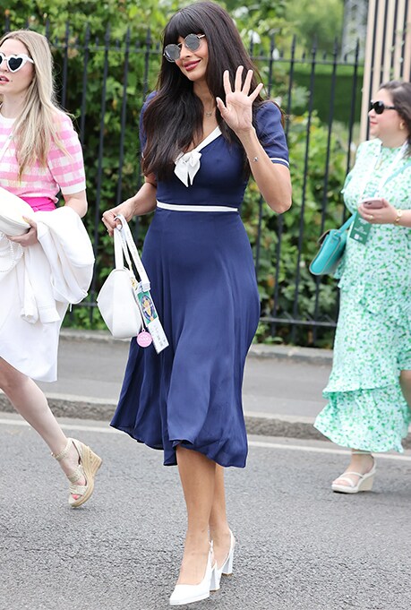 Jameela Jamil in Ralph Lauren at Wimbledon Fashion 2024