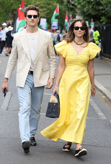 Oliver Proudlock and Emma Louise Connolly at Wimbledon Fashion 2024