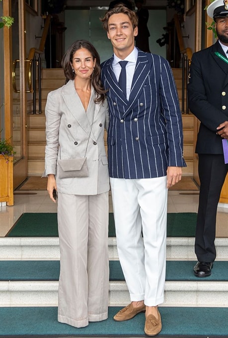 George Russel and Carmen Montero Mundt at Wimbledon