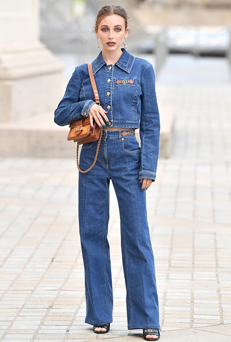 Emma Chamberlain at the Louis Vuitton SS22 at Paris Fashion Week