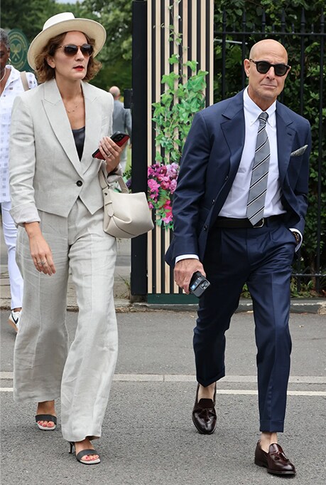 Felicity Blunt & Stanley Tucci at Wimbledon