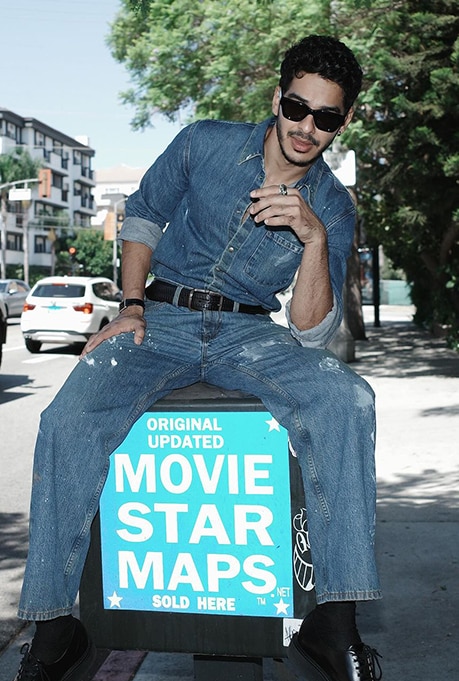 Ishan khatter in a Denim Outfit