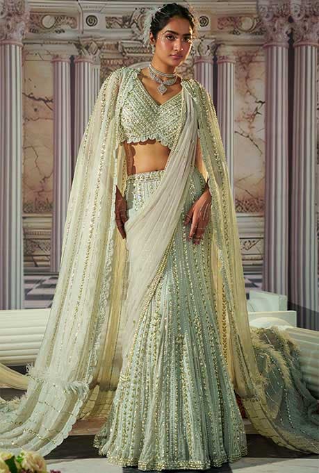 Cape Saree Draping Style