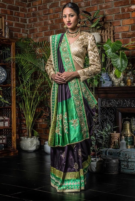 Seedha Pallu Saree Draping