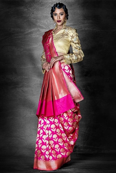 Seedha Pallu Saree Draping