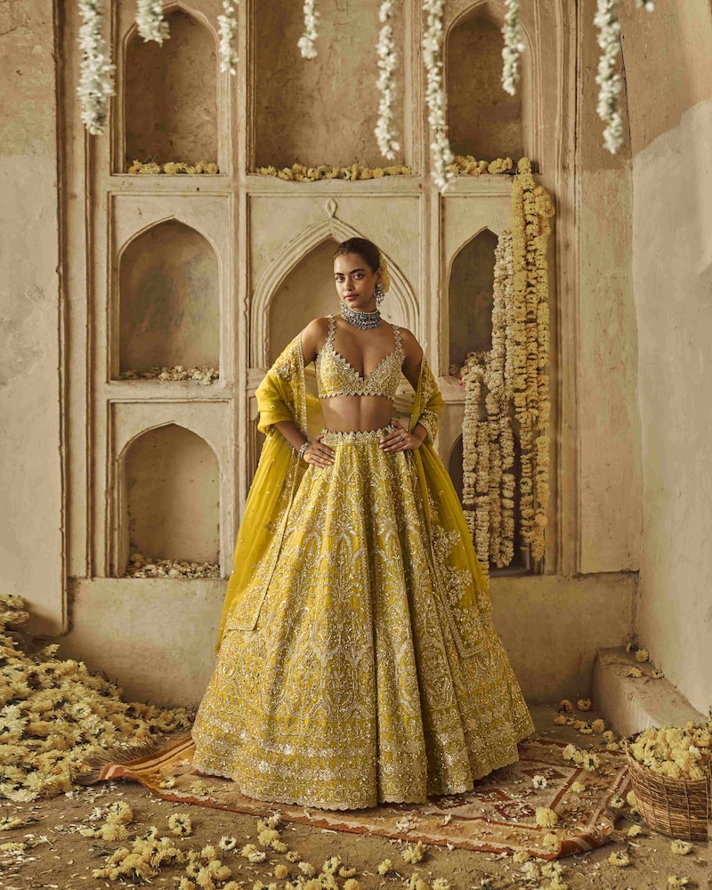 Anushree Reddy yellow bridal lehenga