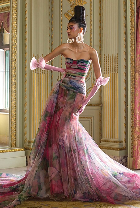 Gauri and Nainika - Multi-Colored Mermaid Gown