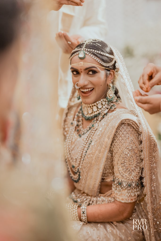 PV Sindhu bridal polki jewellery