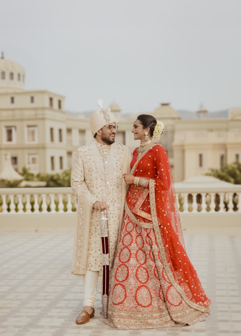 PV Sindhu & Venkata Datta Sai’s varmala and ring exchange outfit