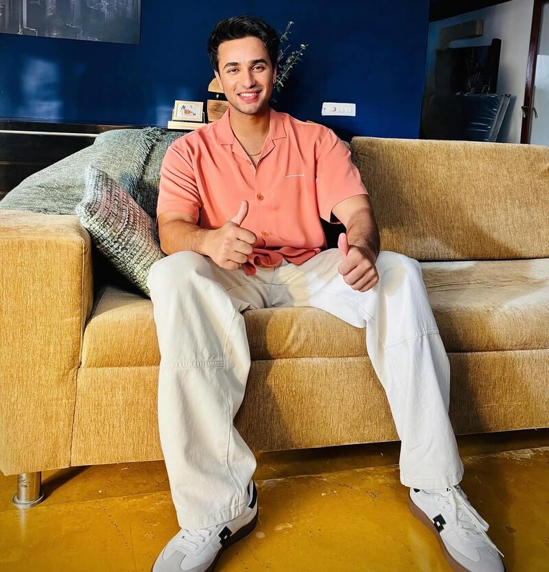 Abhishek Sharma in camp collar shirt