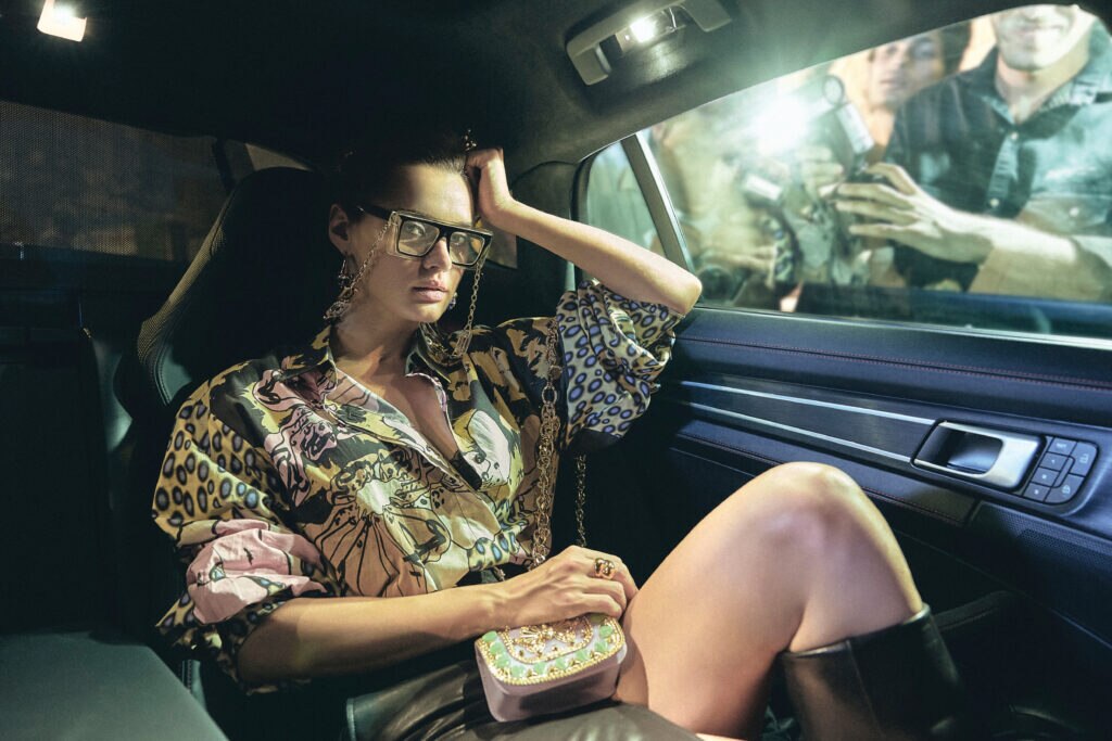 Shirt by Kanika Goyal - 
Bag by Papa Don’t Preach by Shubhika -  
Soft Lilac TPU Motif Embroidered Mini Bag 