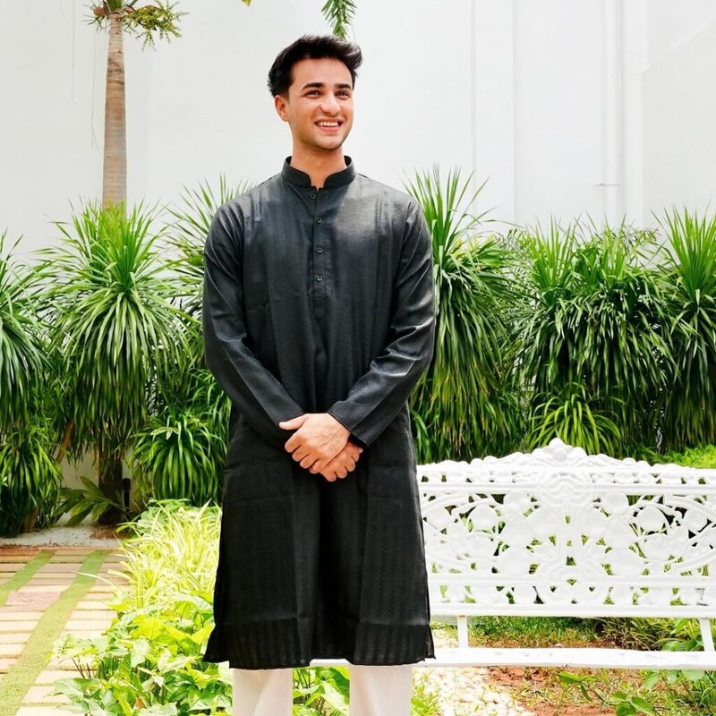 Abhishek Sharma in Black Kurta