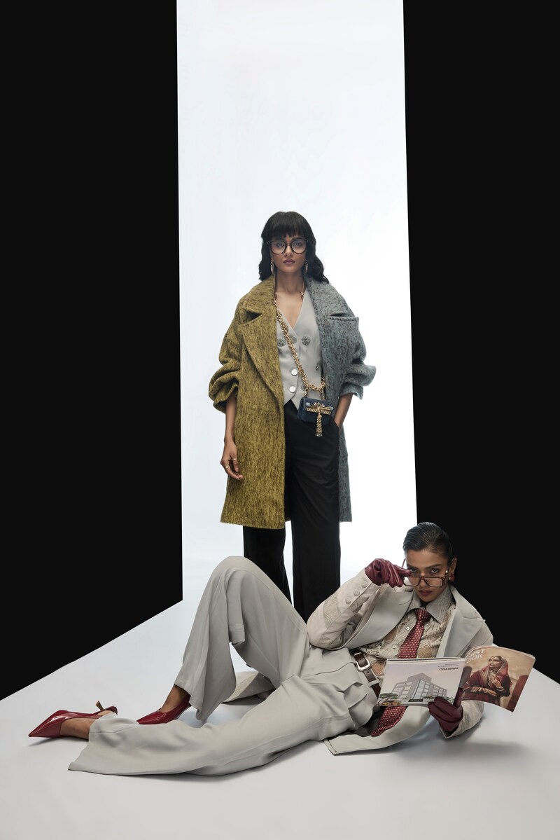 On Shalini: Kanika Goyal (coat), CILVR (waistcoat); Outhouse (earring).