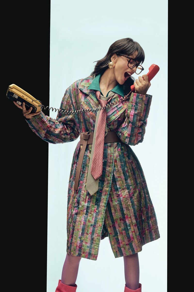 On Shalini: Dhruv Vaish (shirt), Capisvirleo (jacket).