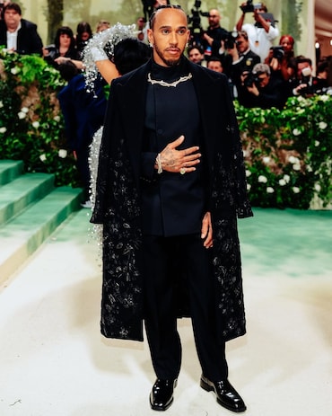 Lewis Hamilton in Burberry