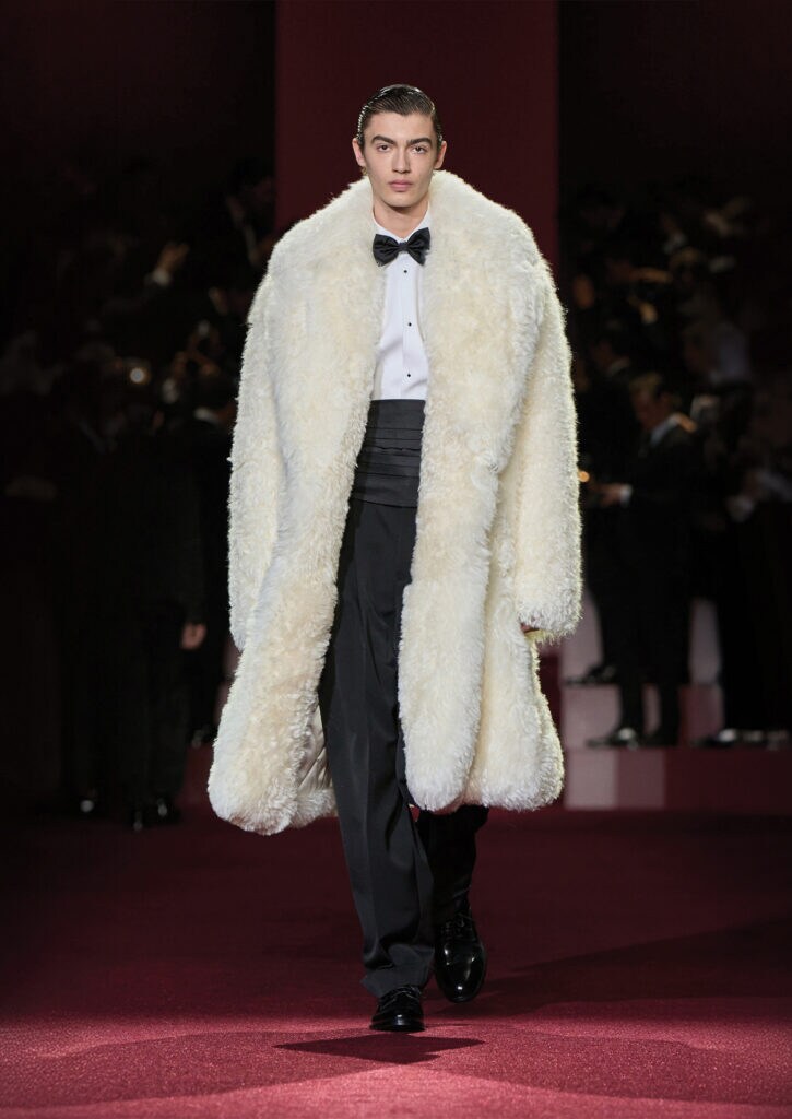 Model on the catwalk the Rahul Mishra Fashion show in Paris, Spring Summer 2023 Couture Fashion Week