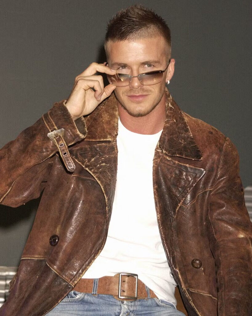 David Beckham in Brown Jacket