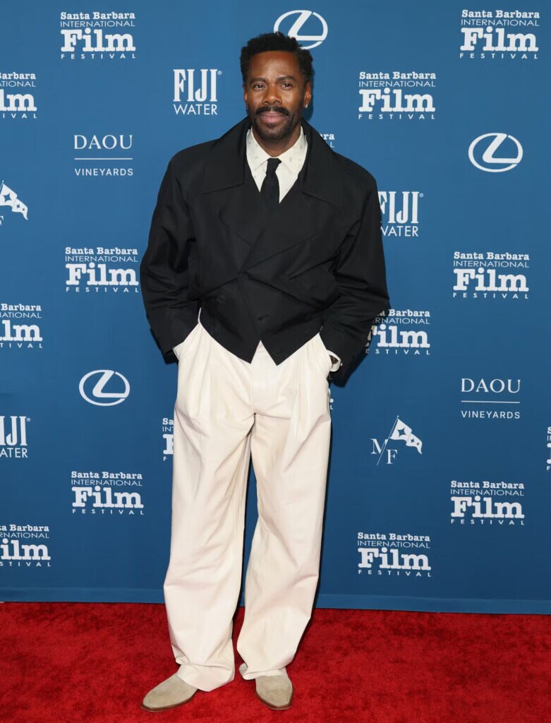  Added some relaxed edge with his colour-blocked Marni ensemble 