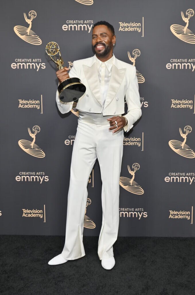 In a cropped Dolce & Gabbana outfit at 2022 Emmys.