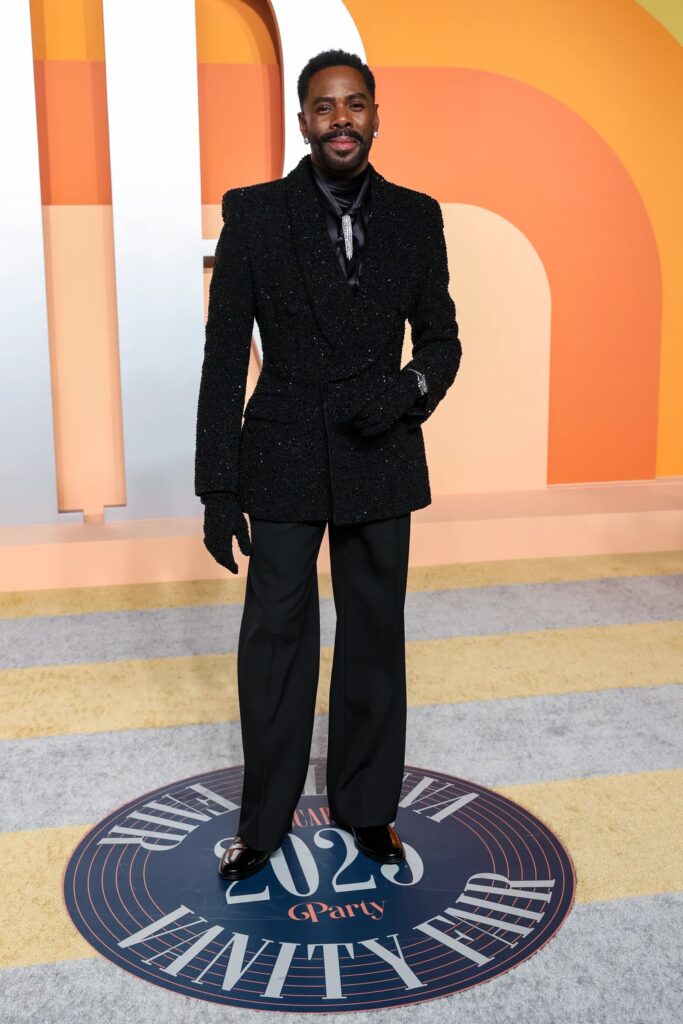 In a custom Dolce & Gabbana at the 2025 Vanity Fair Oscars party