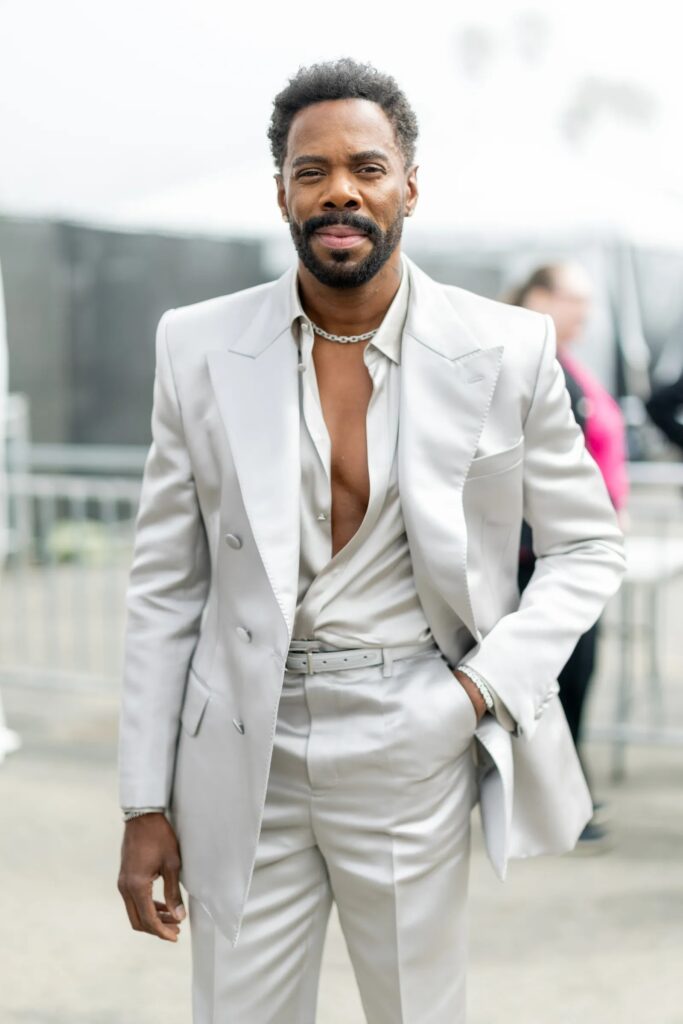 In custom Dolce & Gabbana suit at the 2025 Independent Spirit Awards