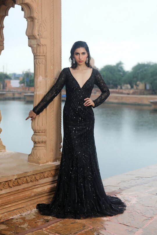 Jigar Mali Cocktail Gown