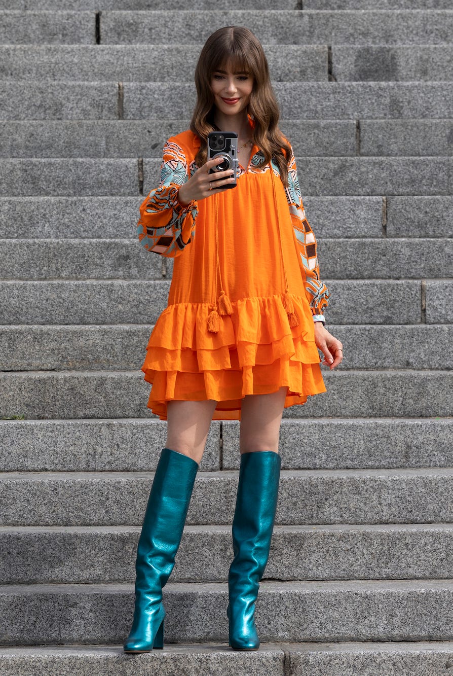 Emily in H&M x Iris Apfel