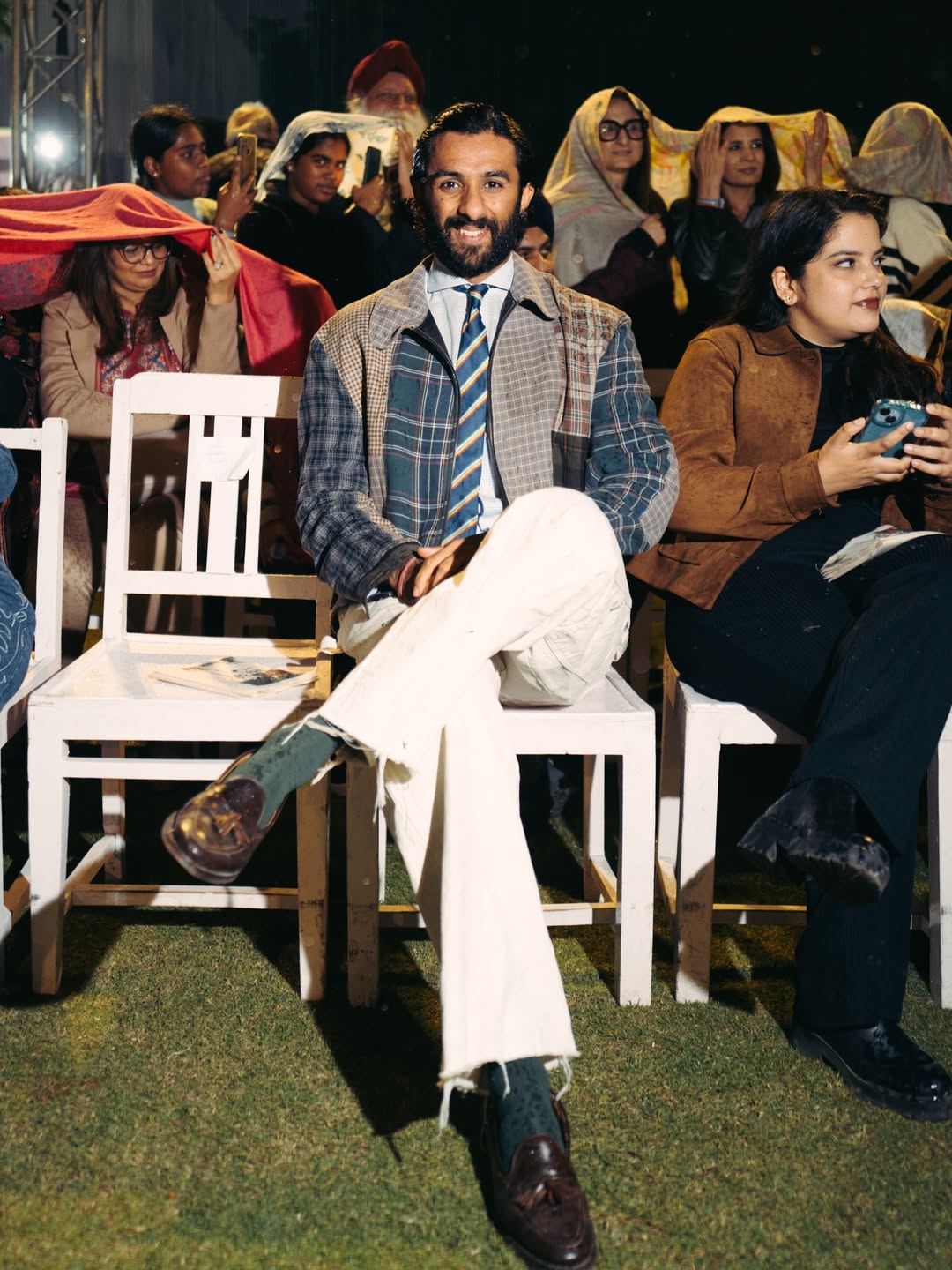 Front-row guests featuring creative personalities and Jaipur royalty attending the fashion show