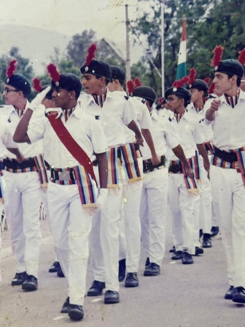 Scene capturing the nostalgic tribute event at Mayo College led by alumnus and designer Ritwik Khanna.